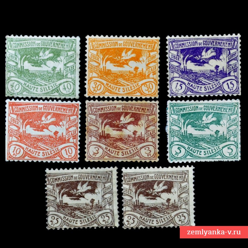 Лот почтовых марок Верхней Силезии