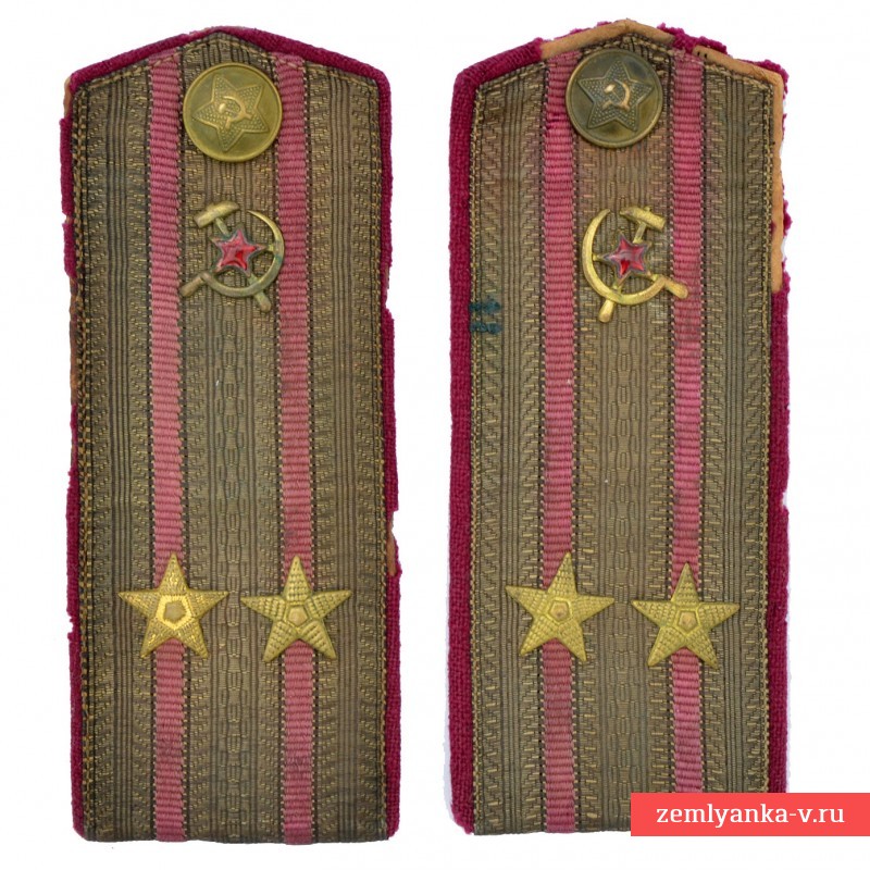 Погоны подполковника интендантской службы РККА образца 1943 года