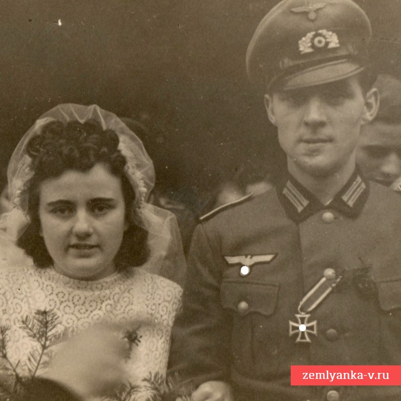Свадебное фото унтер-офицера Вермахта – кавалера Железного креста 2 класса
