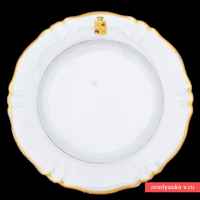Столовая тарелка с гербом рода Муравьевых
