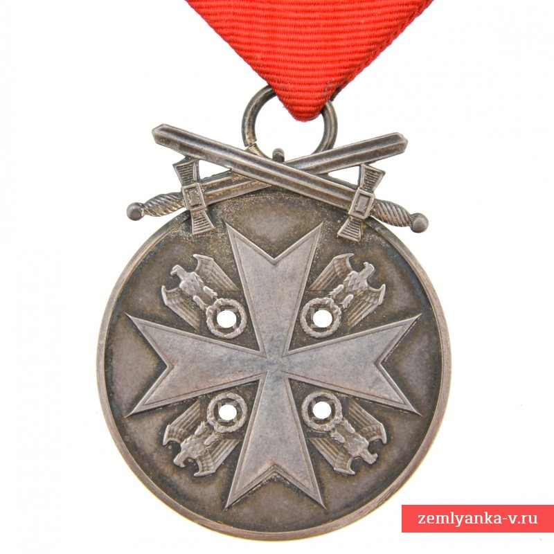 Медаль ордена Германского орла в серебре, с мечами. Блок-шрифт.