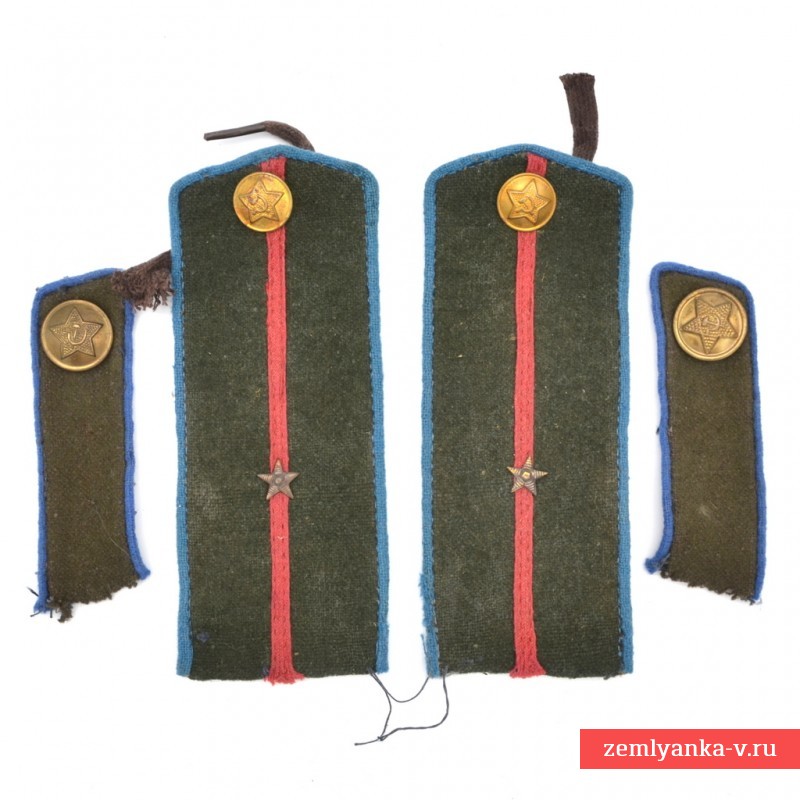 Комплект полевых знаков различия образца 1943 года на шинель офицерского состава РККА 