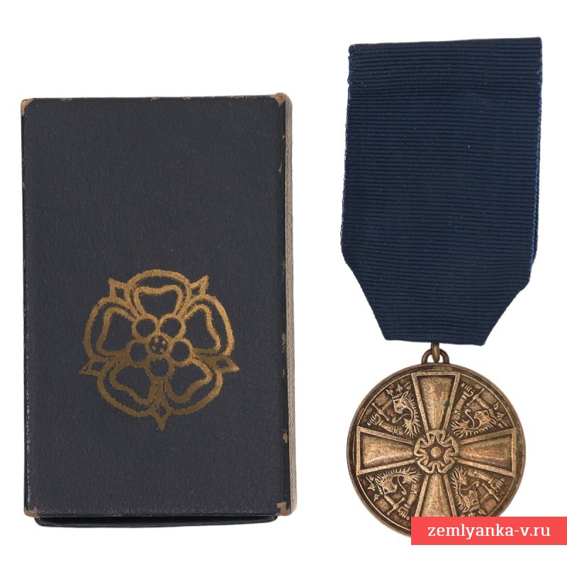 Финская медаль  Ордена Белой розы в футляре
