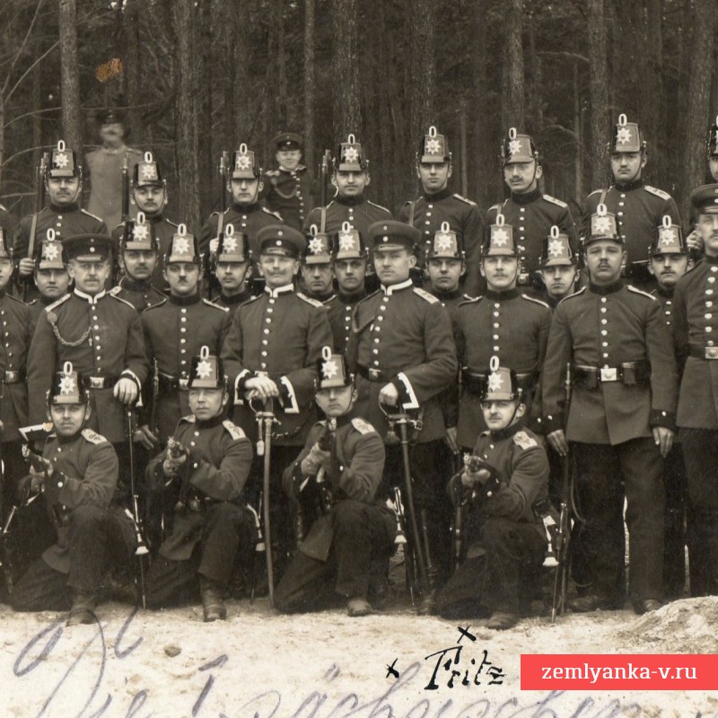 Фото солдат 7-го саксонского батальона связи. 1914 год. 
