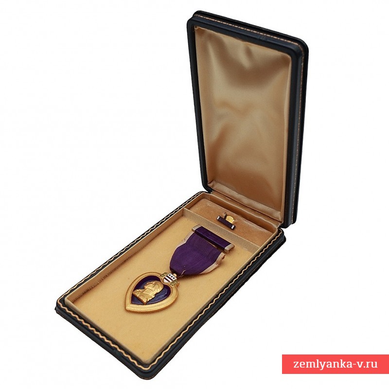 Медаль «Пурпурное сердце», врученная Daly Milford G. за ранение на войне в Корее