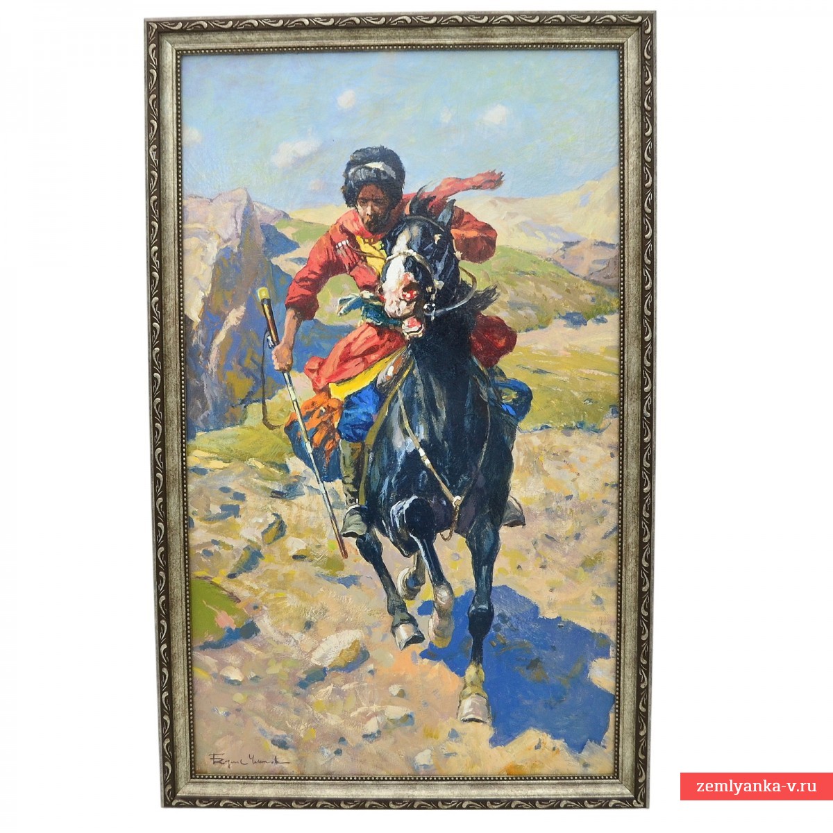 Картина Б.М. Чижова "Черкес", копия с картины Ф. Рубо