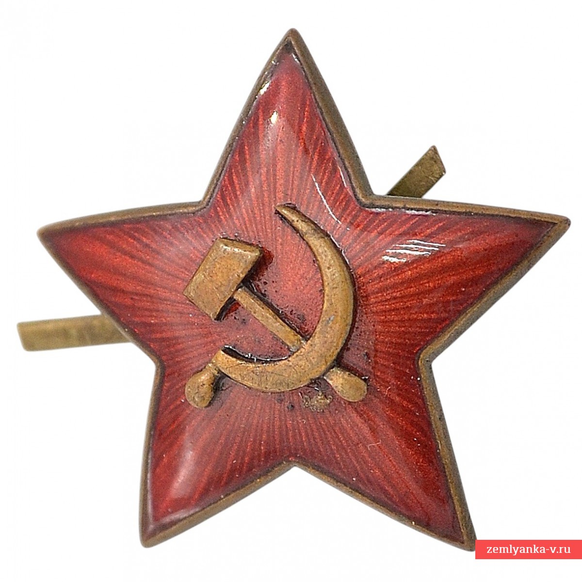 31-мм звезда рядового состава РККА образца 1936 года с накладным СиМ