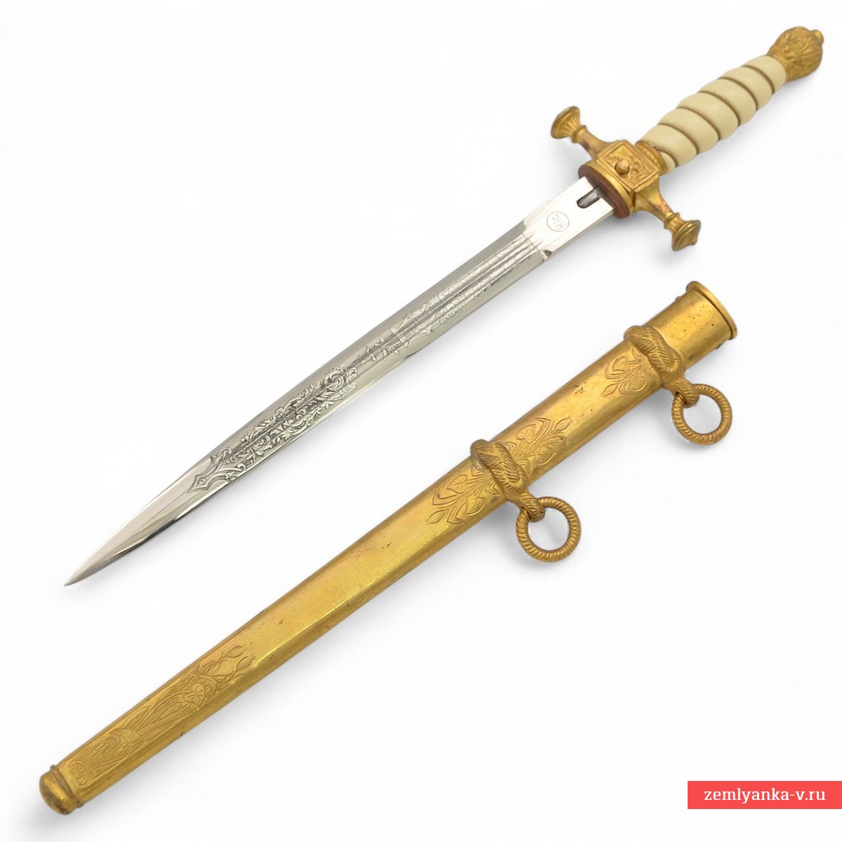 Кортик латино-американский морской офицерский с дарственной надписью