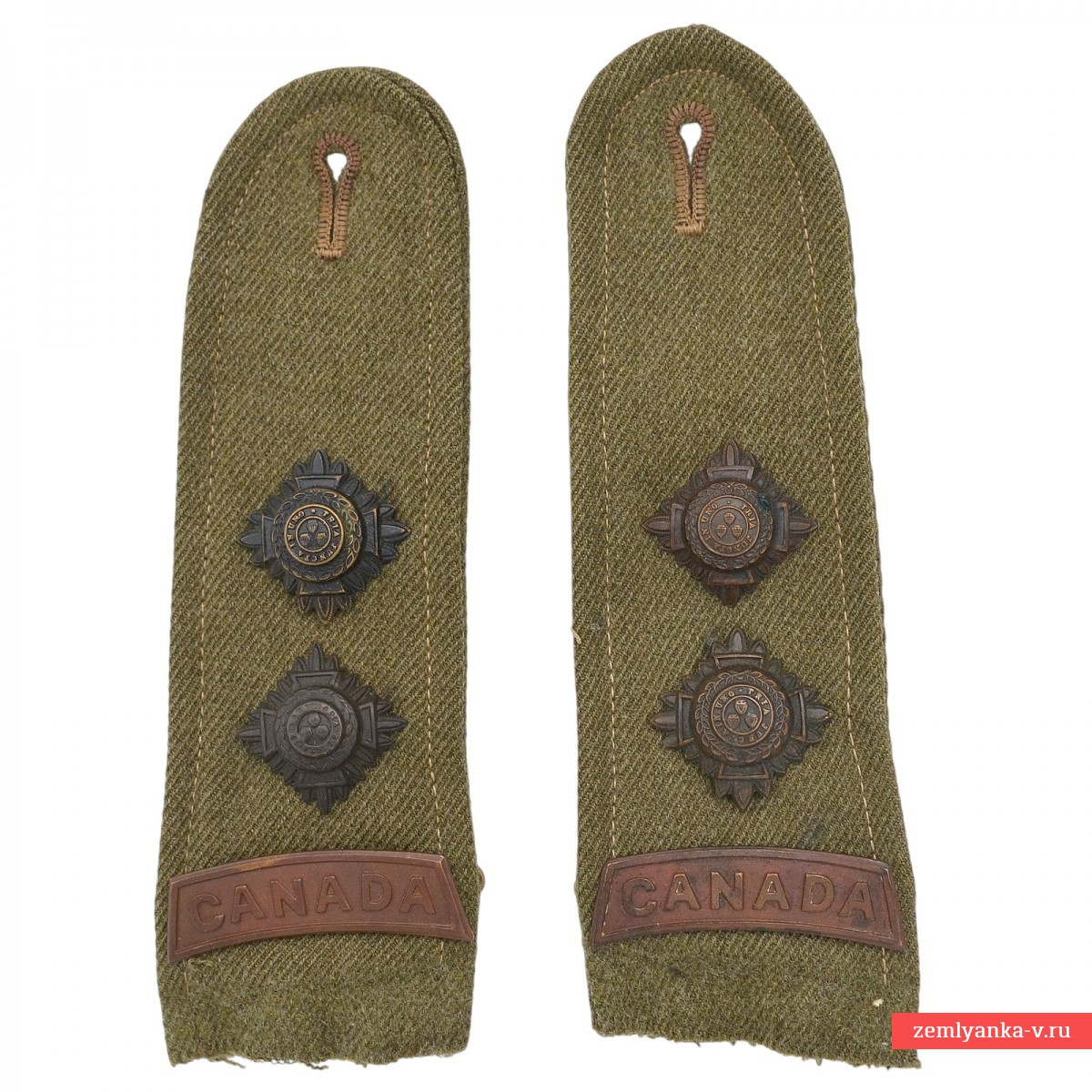 Погоны лейтенанта канадской армии периода ПМВ
