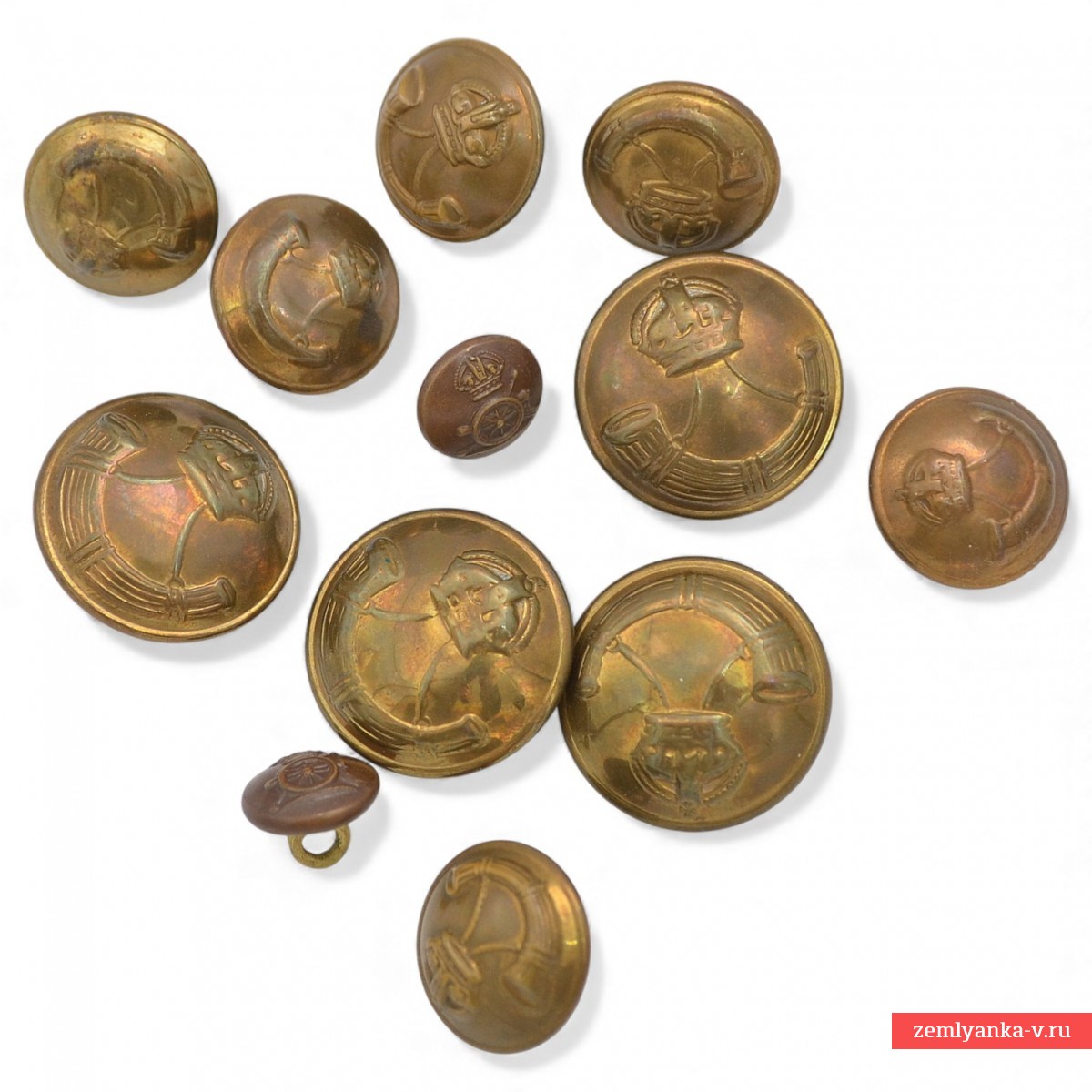 Лот пуговиц с английской военной униформы