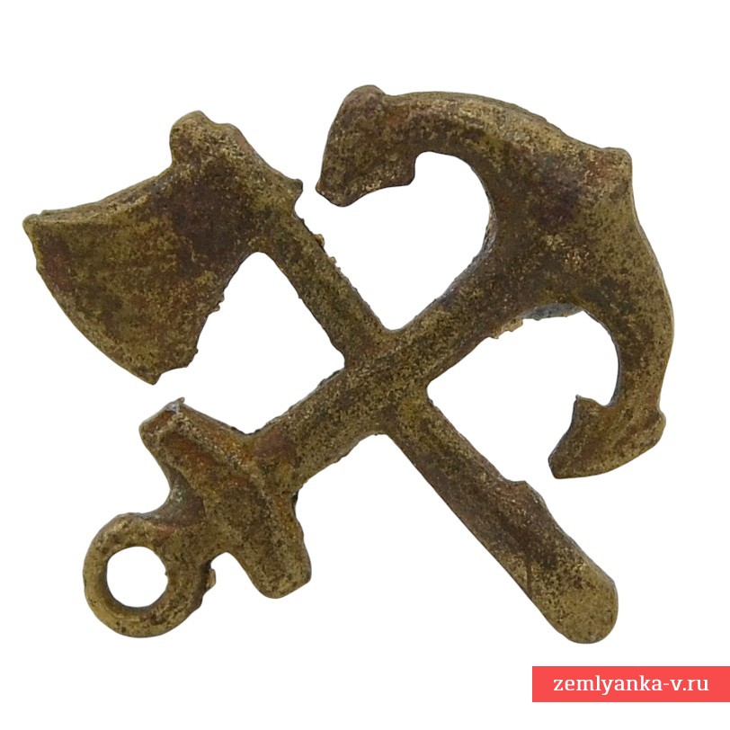 Петличная эмблема железнодорожных войск обр. 1936 года, малый размер