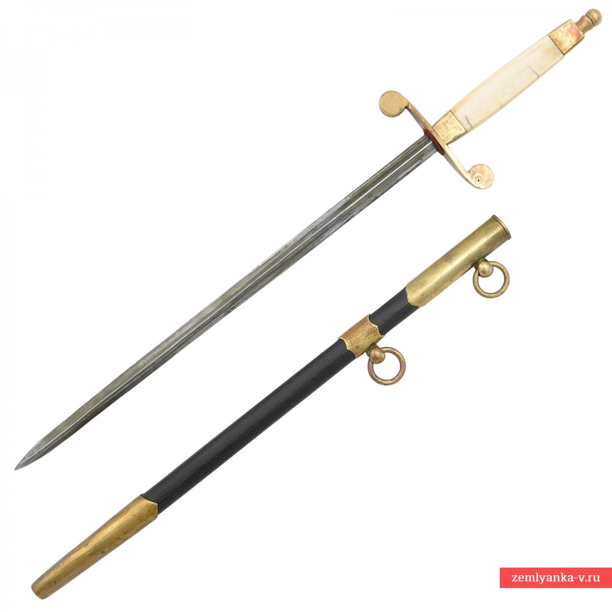 Кортик русский морской офицерский образца 1803 года, с инициалами владельца