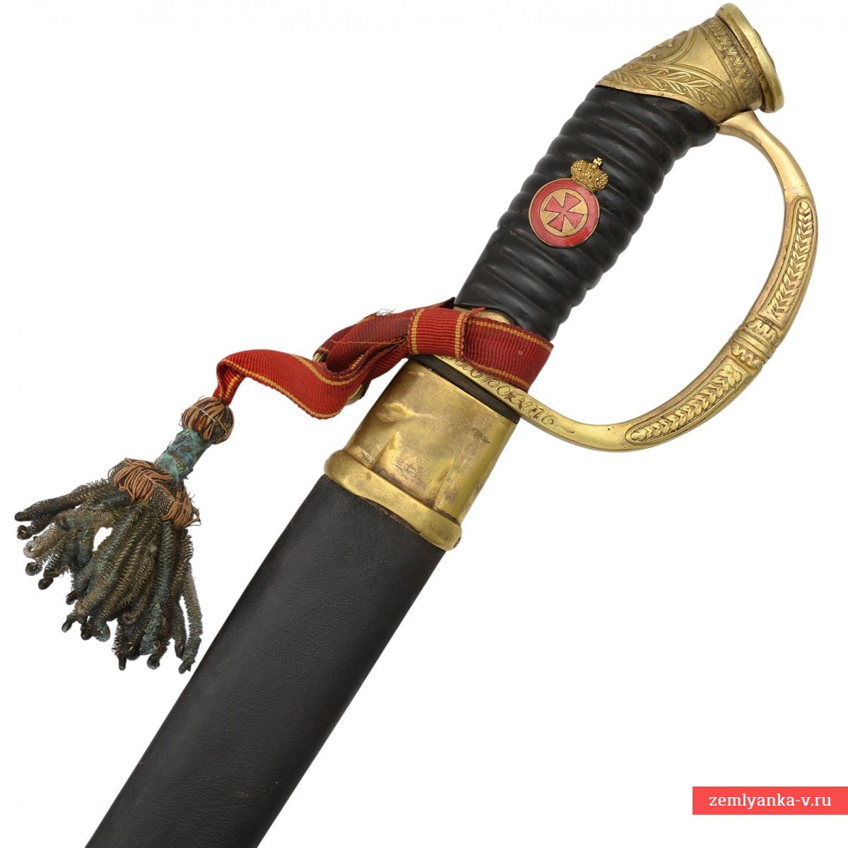 Шашка драгунская офицерская образца 1881/1909 гг., Аннинское оружие «За храбрость»