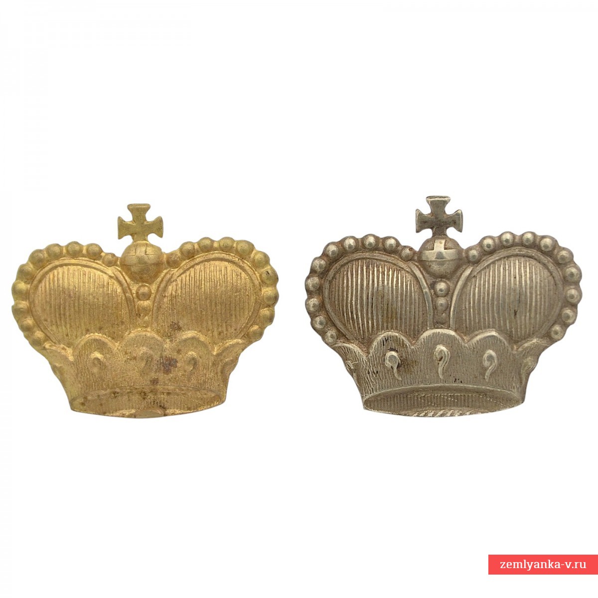 Лот из двух корон на погоны или эполеты офицера РИА