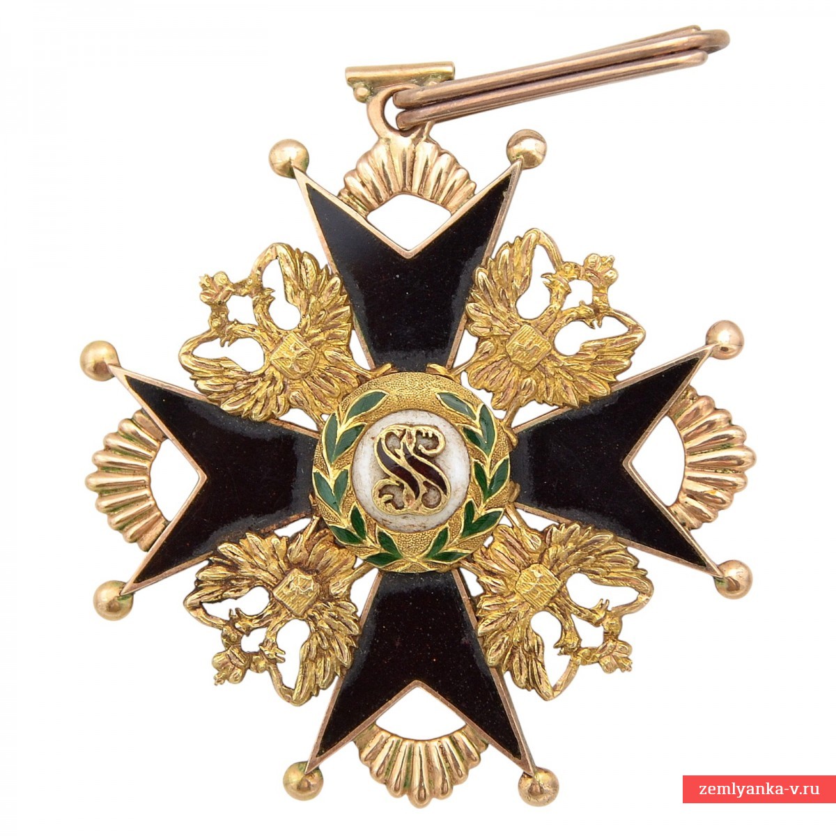 Знак ордена Св. Станислава 2 ст., вариант с черной эмалью