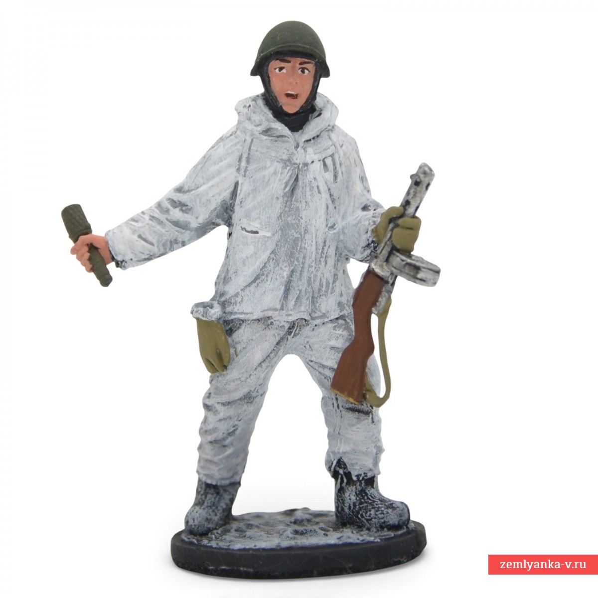 Оловянный солдат «Боец Красной армии в зимнем масхалате»