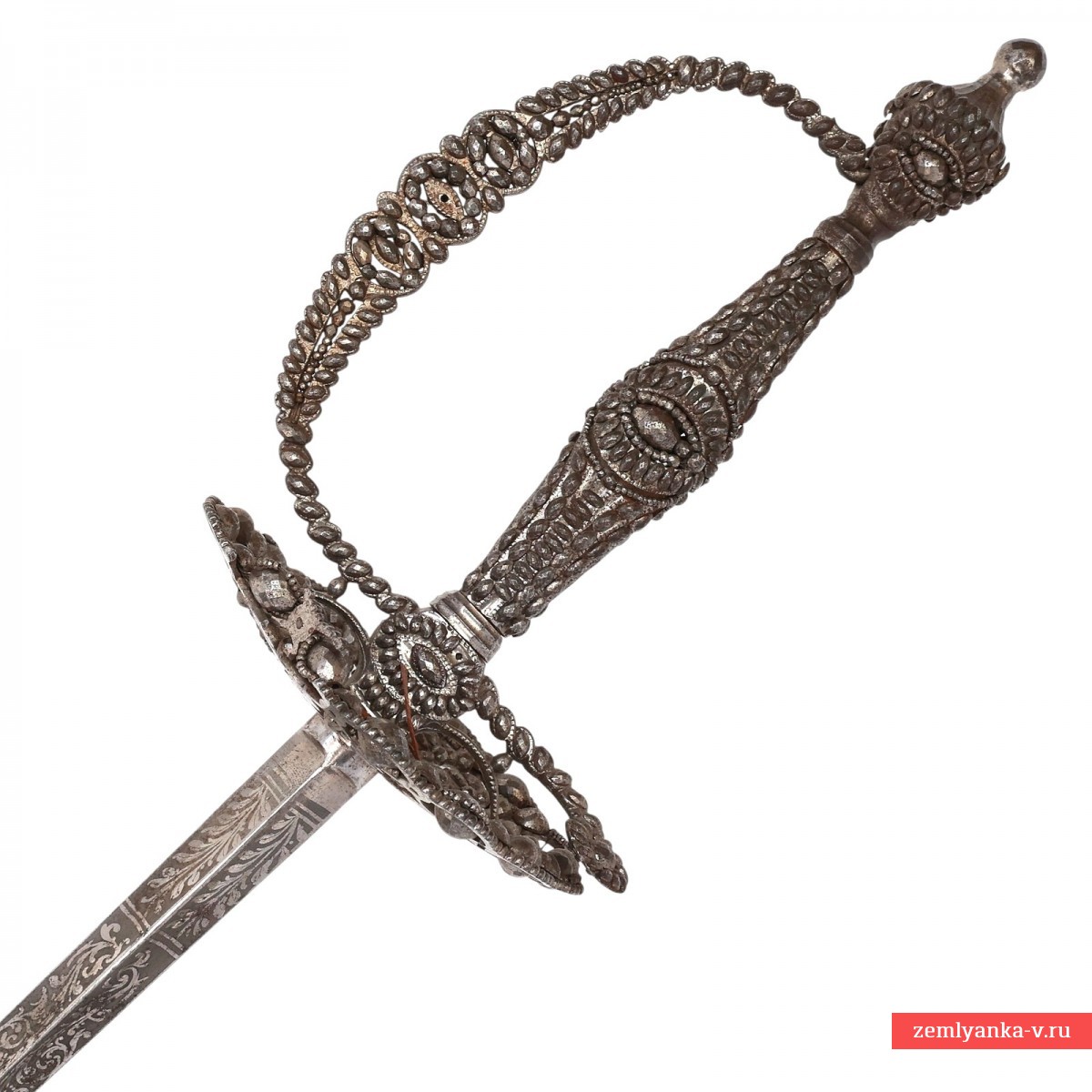 Шпага английская камзольная, с эфесом в технике алмазной грани.