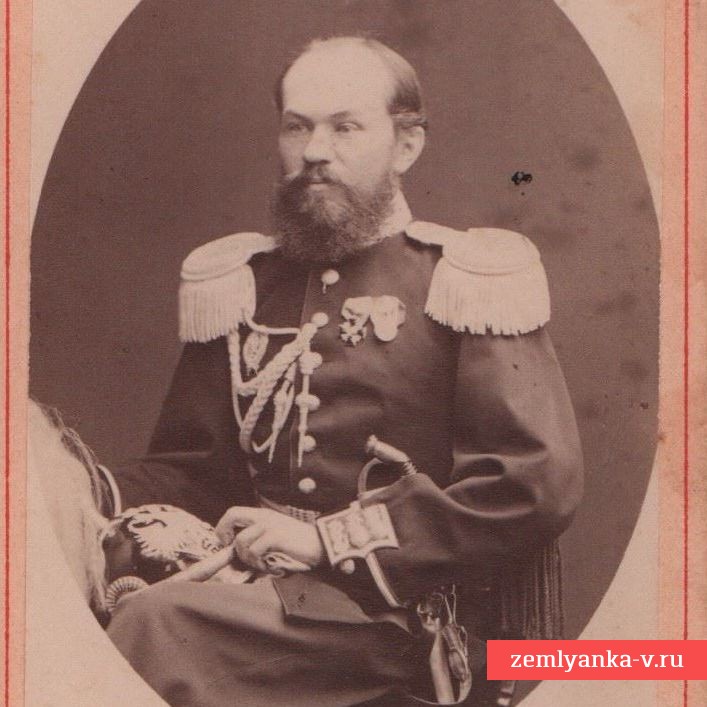 Фото пехотного полковника флигель-адъютанта РИА, 1870-е гг