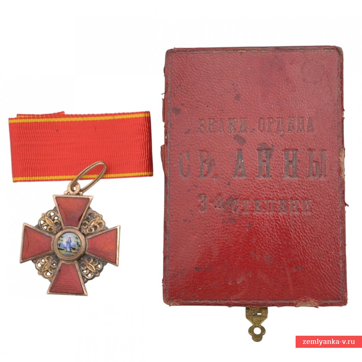 Орден Св. Анны 3 ст. в футляре, Кейбель