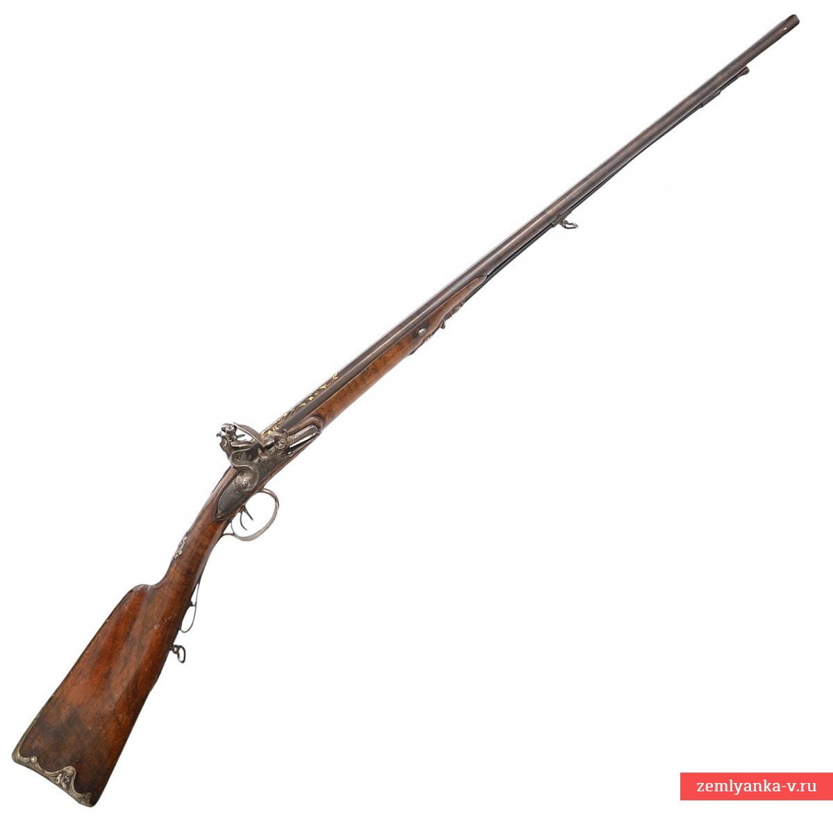 Ружье охотничье двуствольное работы Durcux из Ангулема с кремневым замком