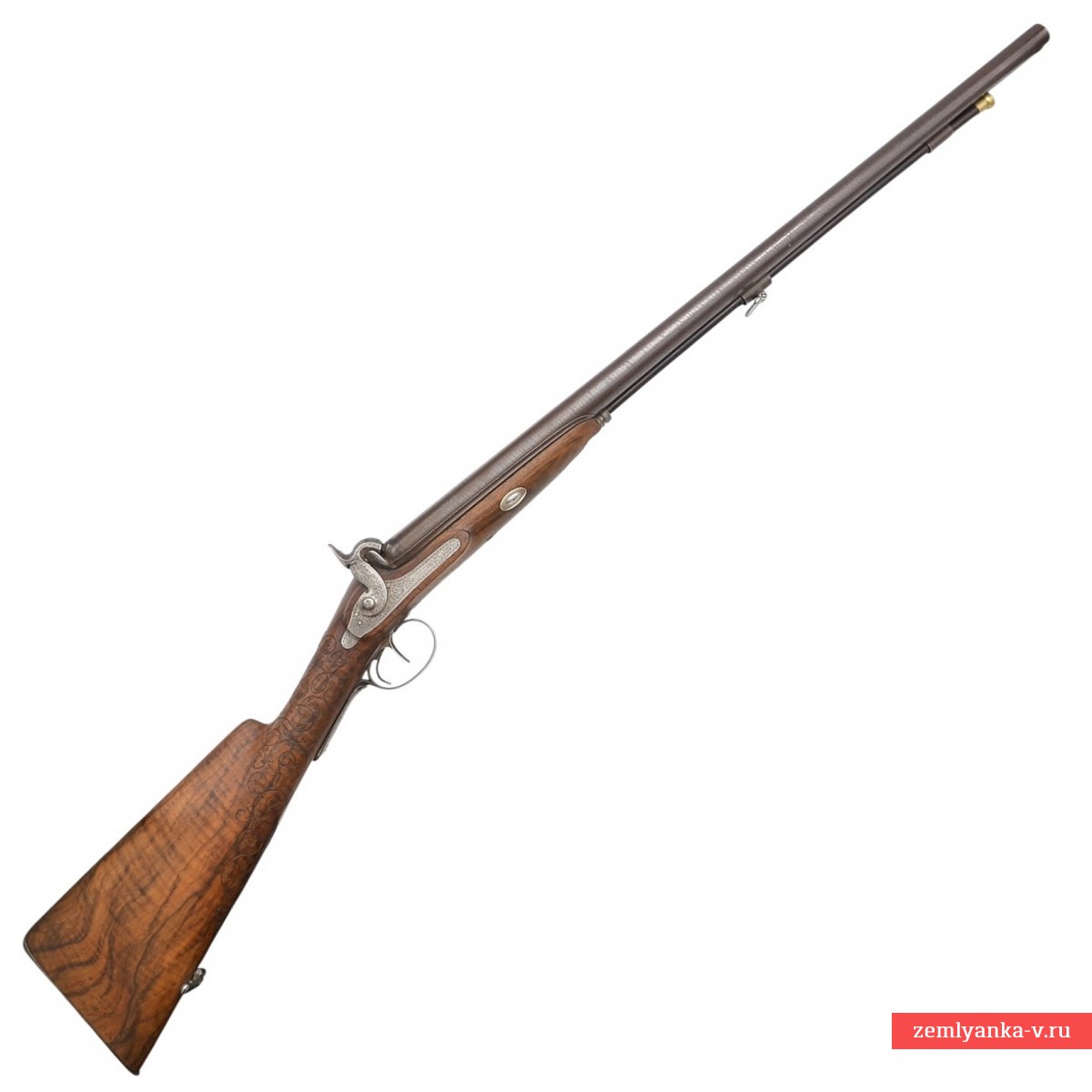 Ружье охотничье двуствольное работы Cotte из Перона, с дамасскими стволами