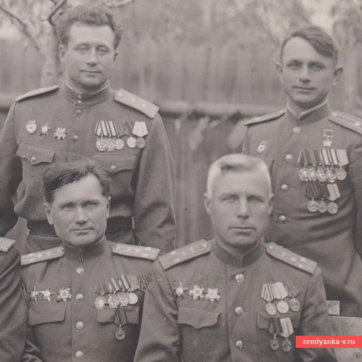 Фото летчиков – Героев Советского союза, с товарищами 