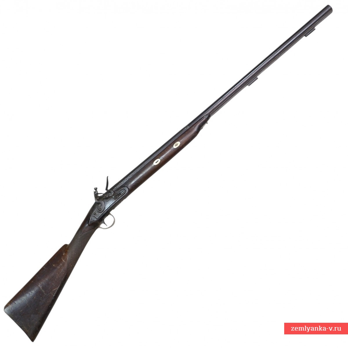 Ружье охотничье английское работы Д. Клу, с серебряным прибором 