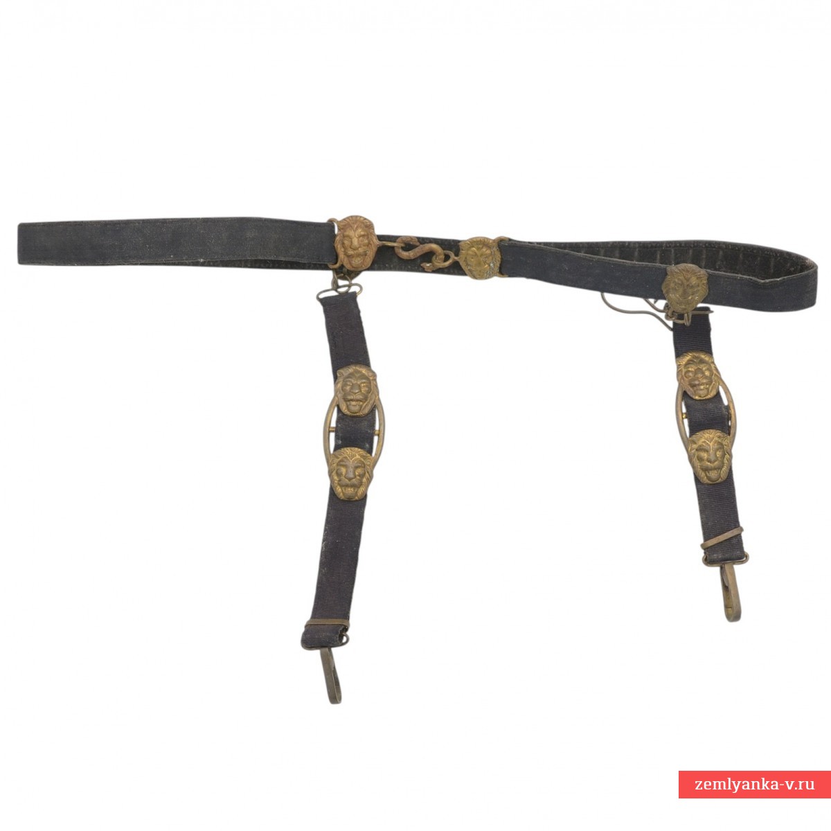 Пояс образца 1947 года с подвесами для кортика, тип «злые львы»
