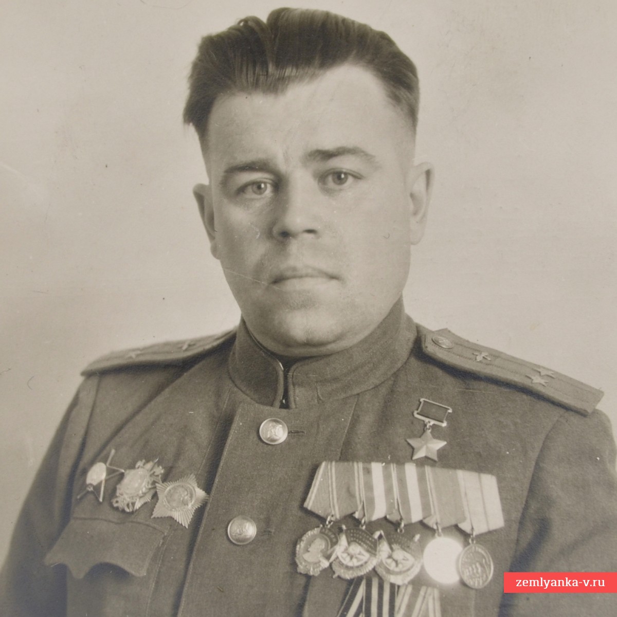 Фото подполковника ВВС Рябчевского М.Ф.  – Героя Советского союза