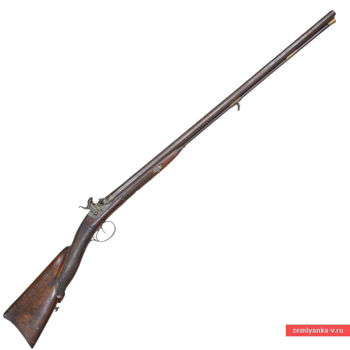 Ружье охотничье работы D. Laessig с дамасскими стволами