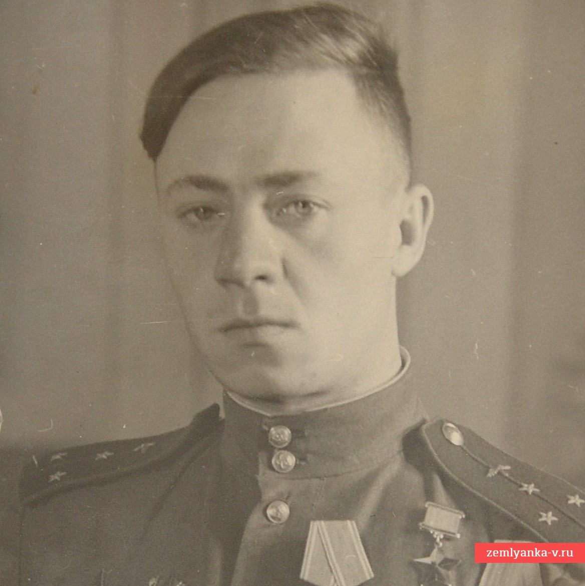 Фото ст. лейтенанта ВВС С.М. Федякова – Героя Советского союза