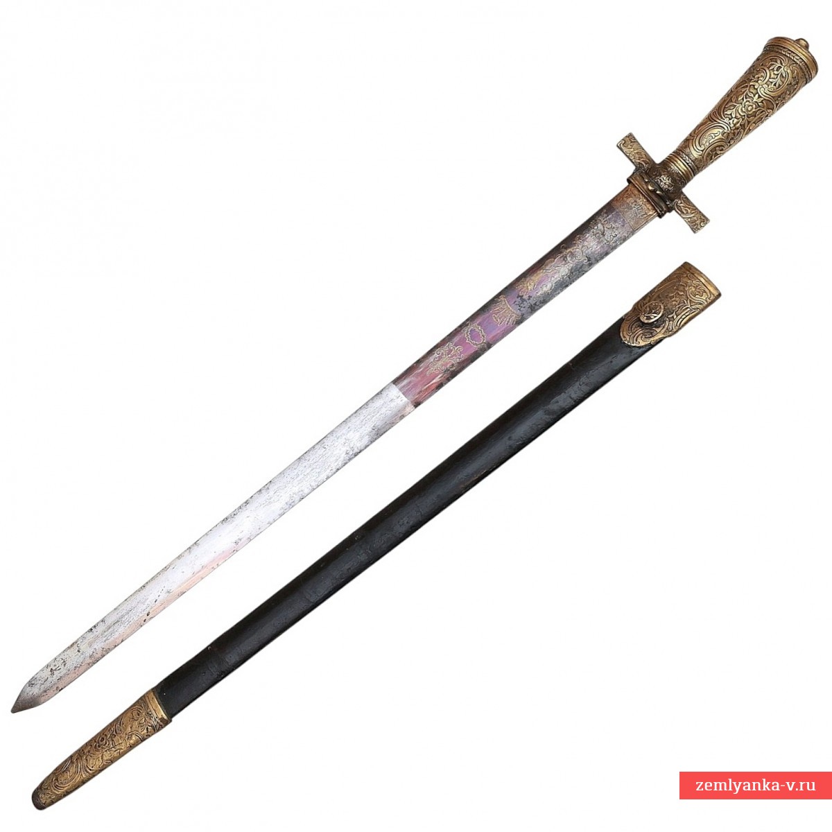 Массивный французский охотничий кинжал второй половины XVIII в.