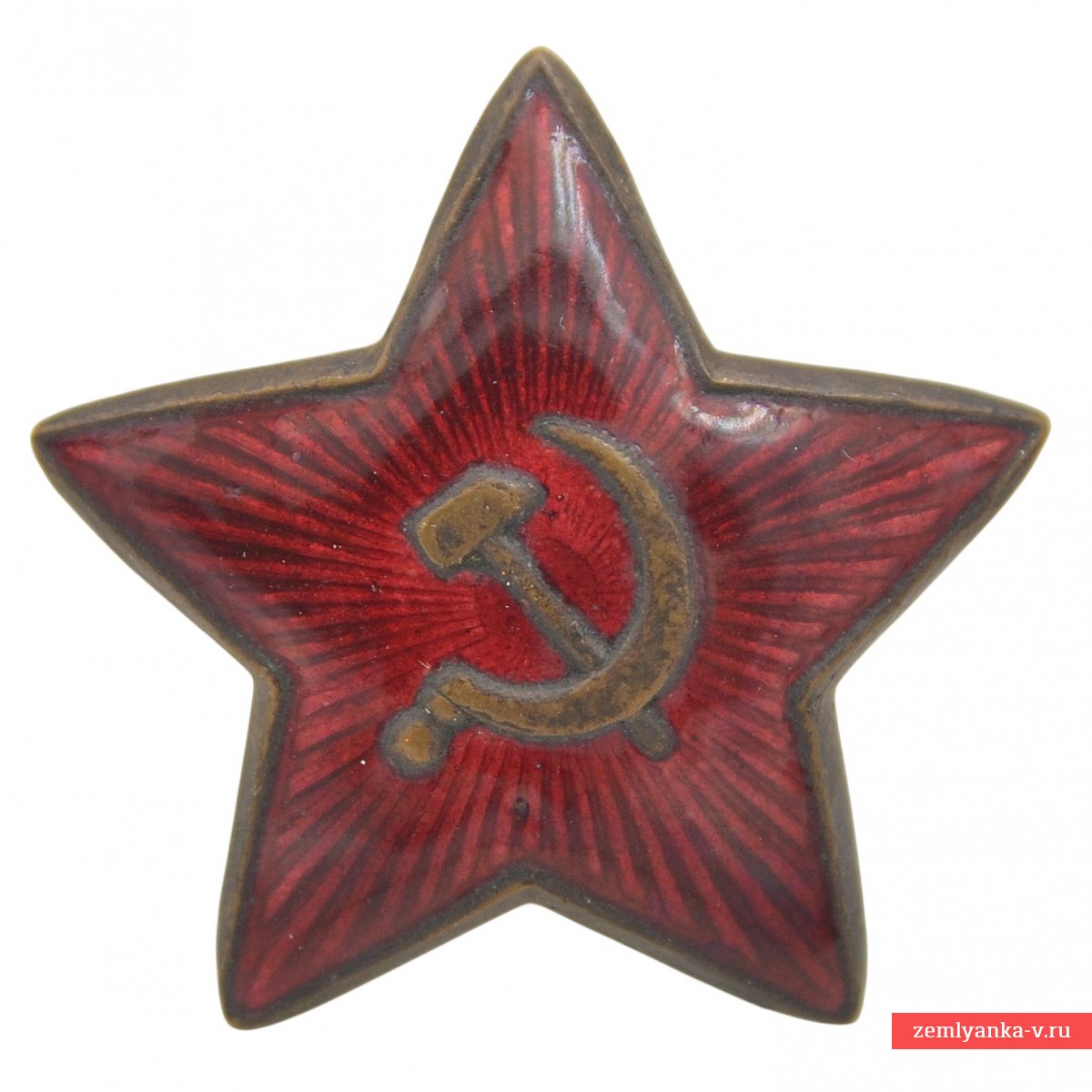Редкая стальная звезда на фуражку или шапку Красной армии