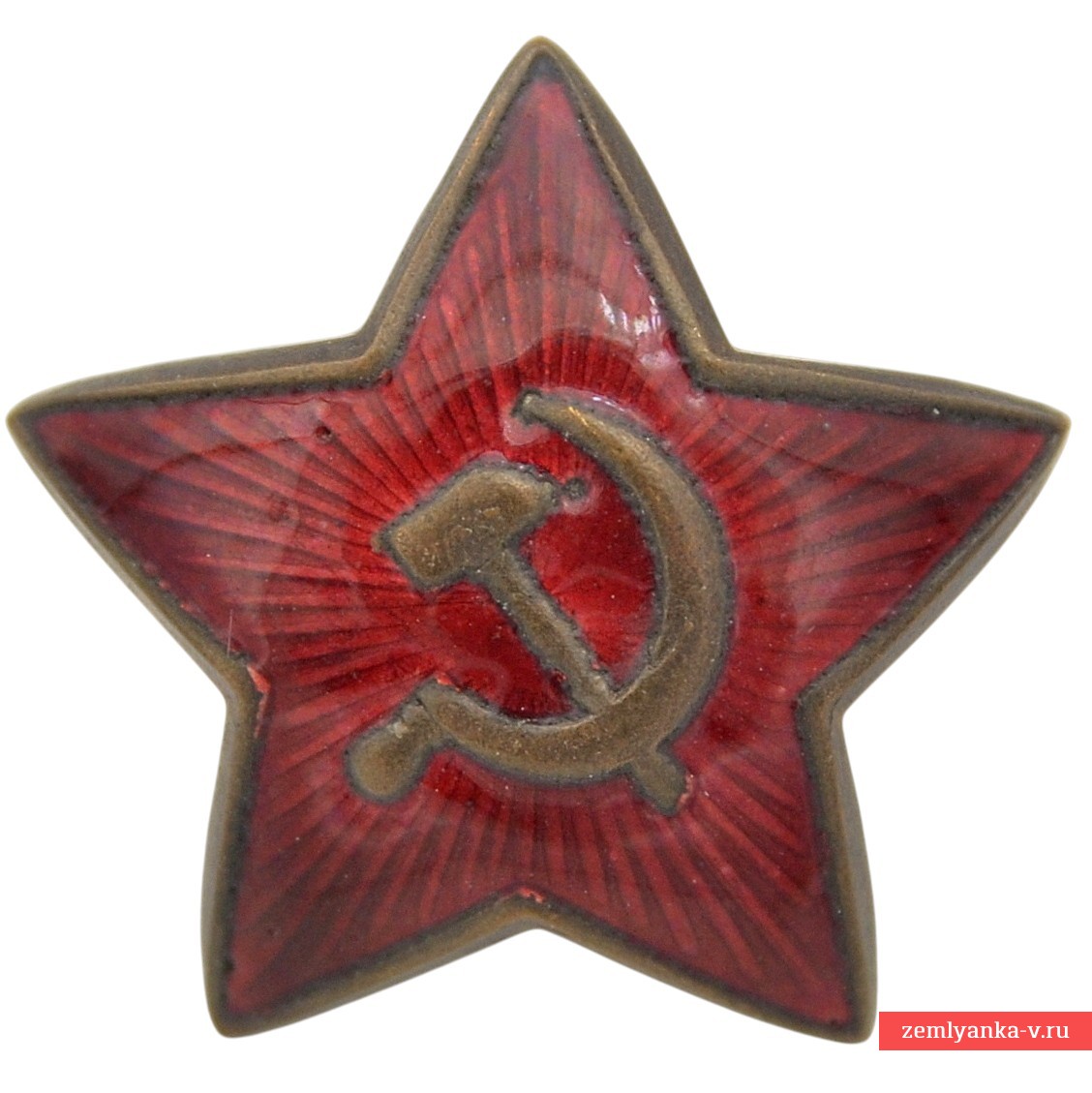 Редкая стальная звезда на фуражку или шапку КА обр. 1940 г.