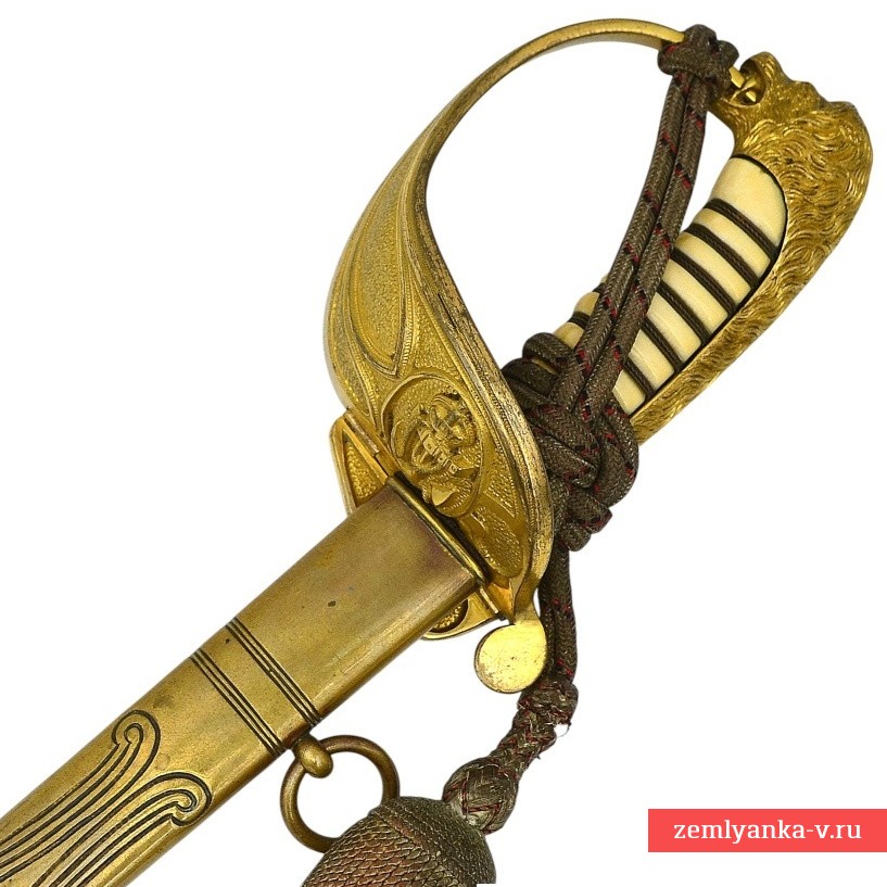 Сабля офицерского состава Кайзермарине обр. 1874/76 гг., украшенный вариант с дамасским клинком